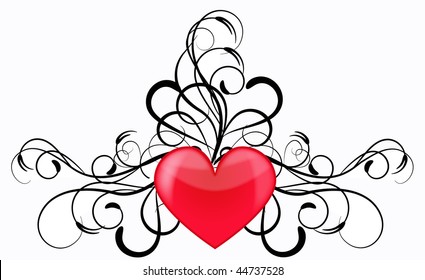 heart love abstraction decorative pattern romance stylized sweetheart valentine