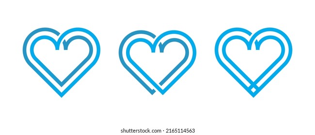 Vektorgrafik-Logo der Herzenliebe