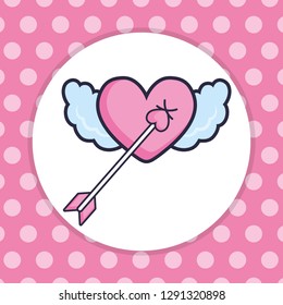 heart love with arrow