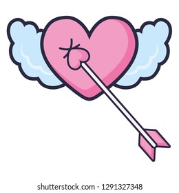 heart love with arrow