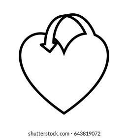 heart love with arrow