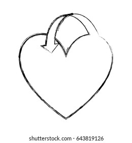 heart love with arrow