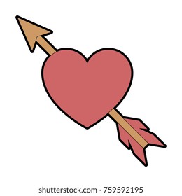 heart love with arrow