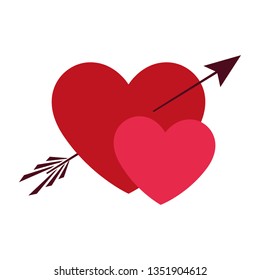 heart love with arrow icon