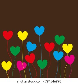 Heart Love Balloon Vector Template 