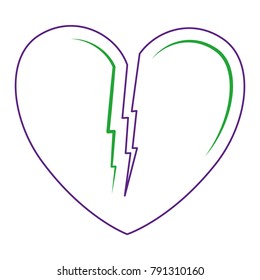 heart love broken icon