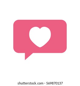 heart love bubble speech symbol vector illustration eps 10