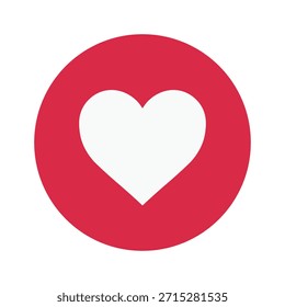 Heart love button. Vector icon symbol