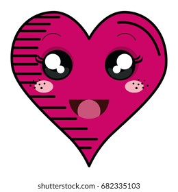 heart love card kawaii character