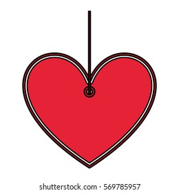 heart love card valentines day vector illustration design