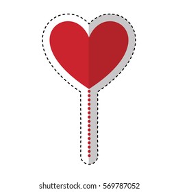 heart love card valentines day vector illustration design