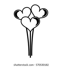 heart love card valentines day vector illustration design