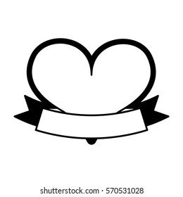 heart love card valentines day vector illustration design