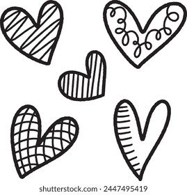 Heart Love celebration hand drawn