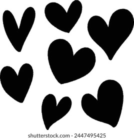 Heart Love celebration hand drawn