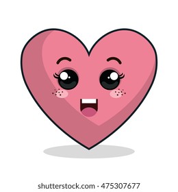 heart love character icon vector illustration design
