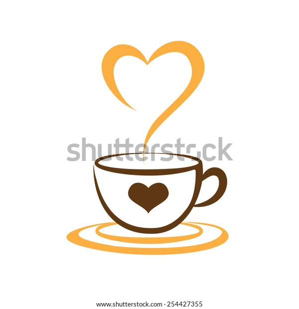 Download Heart Love Coffee Cup Symbol Icon Stock Vector (Royalty ...