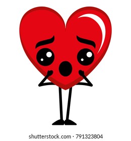 heart love confused kawaii character