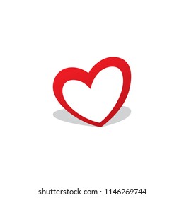 heart love design vector logo