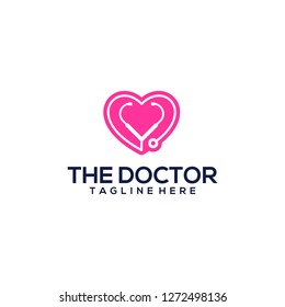 Heart Love Doctor logo vector - Vector