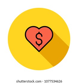 heart love dollar 