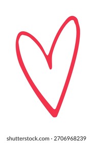 heart love doodle icon. Vector doodle illustration icon isolated on white bg.