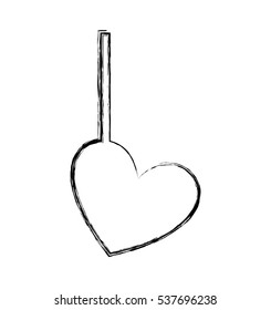 heart love drawing icon vector illustration design