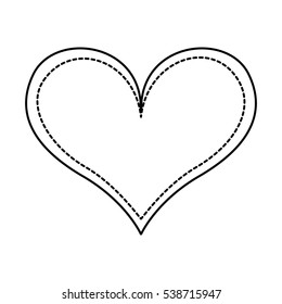 heart love drawing icon vector illustration design