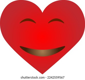 Heart Love Emoji Icon Object Symbol Gradient Vector Art Design Cartoon Isolated Background.