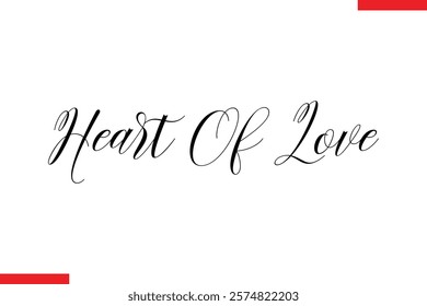 Heart Of Love Family. Vector typography text