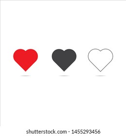 Heart love. Flat style icon vector illustration