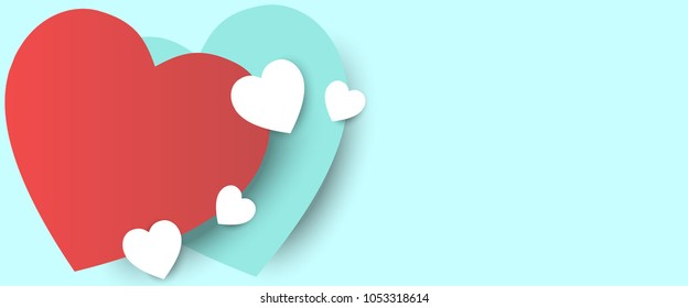 heart love flat.vector
