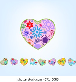 Heart, love, flowers