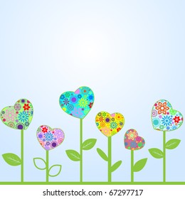 Heart, love, flowers
