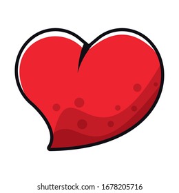 heart love graffiti isolated icon vector illustration design