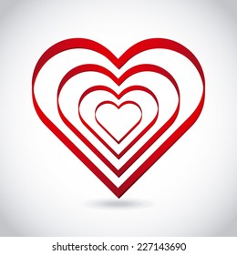 heart love graphic design , vector illustration