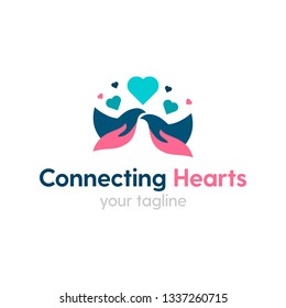 Heart Love Hand Bird Consulting Logo Design