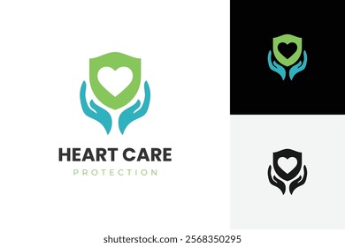 Heart Or Love Hand care logo icon design graphic symbol for charity, medical, health care vector logo template