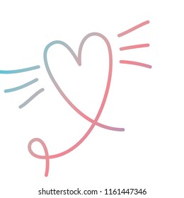 heart love hand drawn