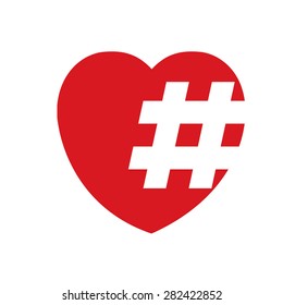 Heart: Love Hashtag