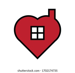 ilustración del icono del vector del corazón