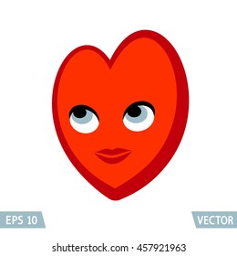 Heart in Love icon. Cartoon design style vector illustration for web and commercial use.
