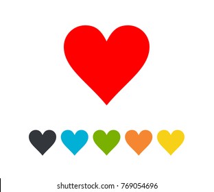 Heart love icon color eps 10