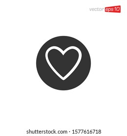 Heart Love Icon Design Vector
