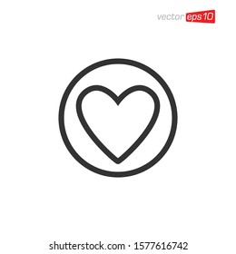 Heart Love Icon Design Vector