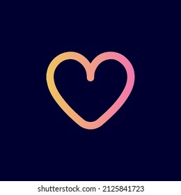 Heart love icon design. Vector template logo icon.