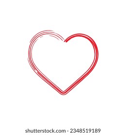 Diseño del icono de amor cardíaco e ilustración vectorial.