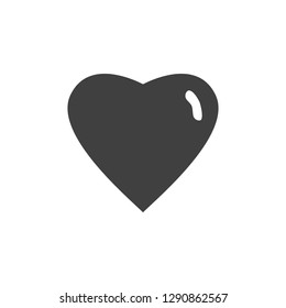 Heart or love icon isolated flat vector sign for logo 