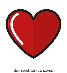icono de amor corazón aislado