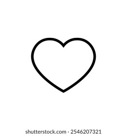 Heart, love icon in line style. Like, romantic outline sign symbol